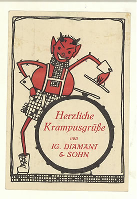 Postkarte Kaufhaus Diamant, 1930er-Jahre