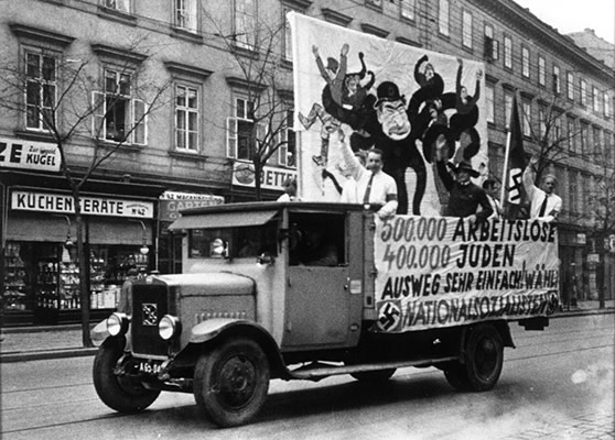 Antisemitische Propaganda, Wien 1932, Foto: ÖNB