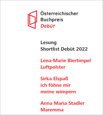 Österreichischer Buchpreis / Debütpreis 2022